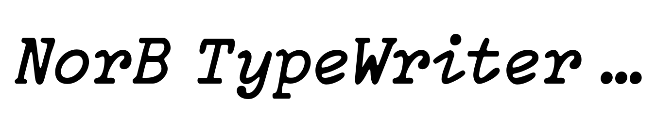 NorB TypeWriter Italic